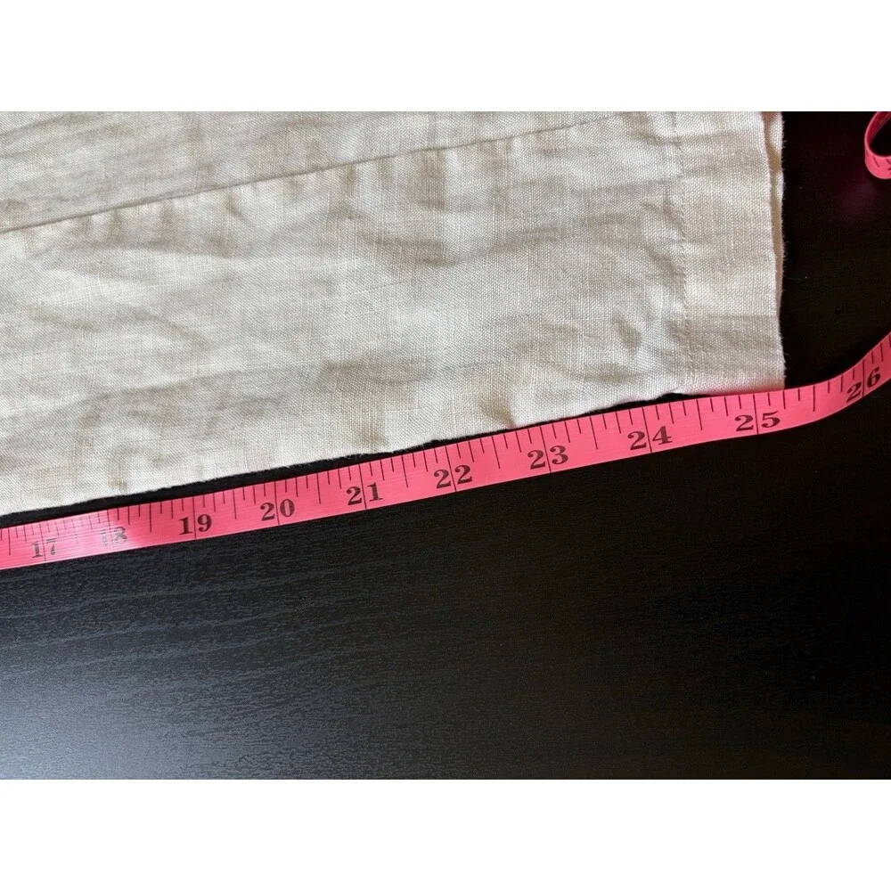 Quince EUC 100% Linen Tapered Ankle Pants Size Small Sand Pull On Lagenlook